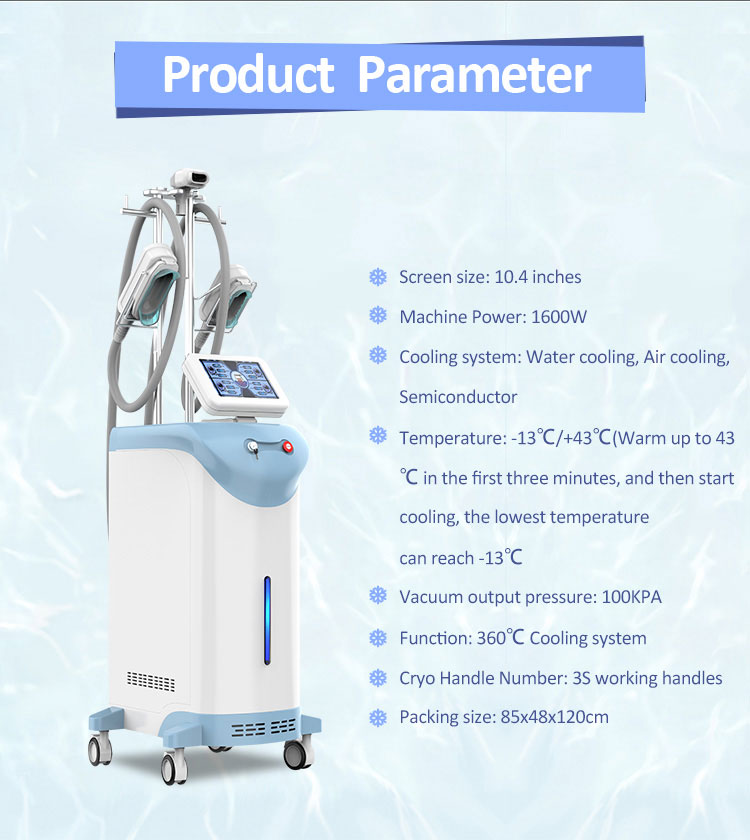 New 360 3 handles Cryo Cryolipolysis double chin removal fat freeze machine